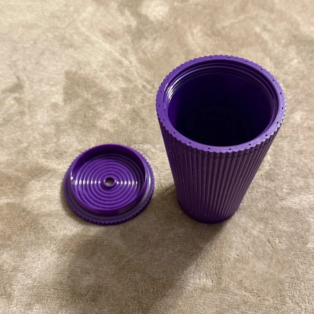 Starbucks Purple Pleated Speckled Cold Cup Tumbler 16oz